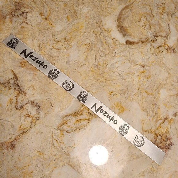 Printed Ribbons - White - Nezuko - 20 metres - Picture 1 of 7